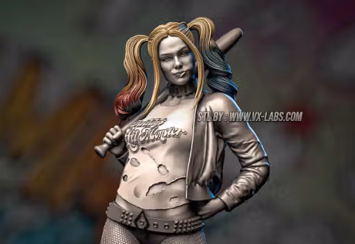 Harley Quinn Statue | DC Fan Art by VX-Labs SFW,NSFW 3d printed statue,3d printed,nsfw statue,3d printed figure,Harley Quinn Statue,DC Statue