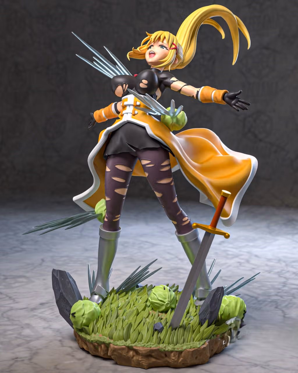Darkness Statue | Konosuba Fan Art by Azerama SFW,NSFW 3d printed,3d printed statue,nsfw statue,Aqua statue,Konosuba statue