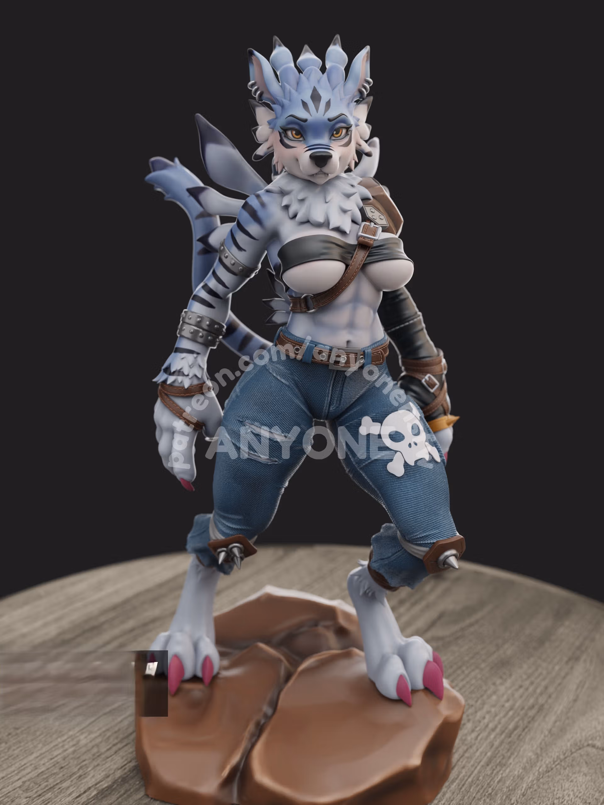 WereGarurumon Statue | Digion Fan Art by Anyonensfw SFW,NSFW,Futa 3d printed,3d printed statue,nsfw statue,futa statue,WereGarurumon Statue,Digion Statue,futa figurines,futanari figurines,futanari statue,furry statue
