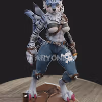 WereGarurumon Statue | Digion Fan Art by Anyonensfw SFW,NSFW,Futa 3d printed,3d printed statue,nsfw statue,futa statue,WereGarurumon Statue,Digion Statue,futa figurines,futanari figurines,futanari statue,furry statue