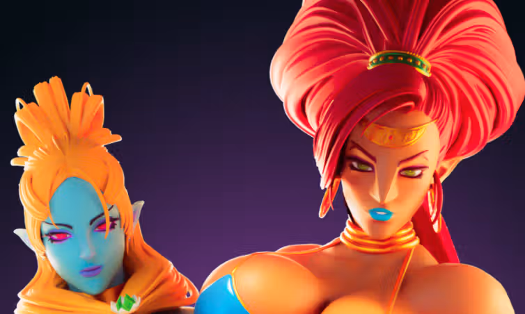 Urbosa and Midna Statue | The Legend of Zelda Fan Art by Officer Rhu SFW,NSFW,Futa 3d printed,Urbosa and Midna statue,The Legend of Zelda statue,3d printed figure,nsfw statue,futa statue,futa figurines,futanari figurines,futanari statue