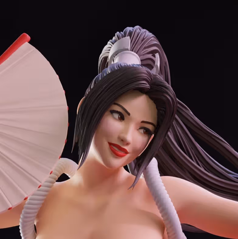 Mai Shiranui Statue | Fatal Fury Fan Art by Abe3D SFW,NSFW 3d printed statue,mai shiranui statue,fatal fury statue,3d printed figure,3d printed,nsfw statue