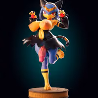 Sekhmet Furry Statue | Palworld Fan Art by Officer Rhu SFW,NSFW,Futa 3d printed statue,3d printed,3d printed figure,Sekhmet Statue,Palworld Statue,nsfw statue