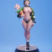 Chompette Statue | Super Mario Fan Art by E.S Monster SFW,NSFW 3d printed statue,3d printed,Chompette statue,nsfw statue,3d printed figure,Super Mario statue