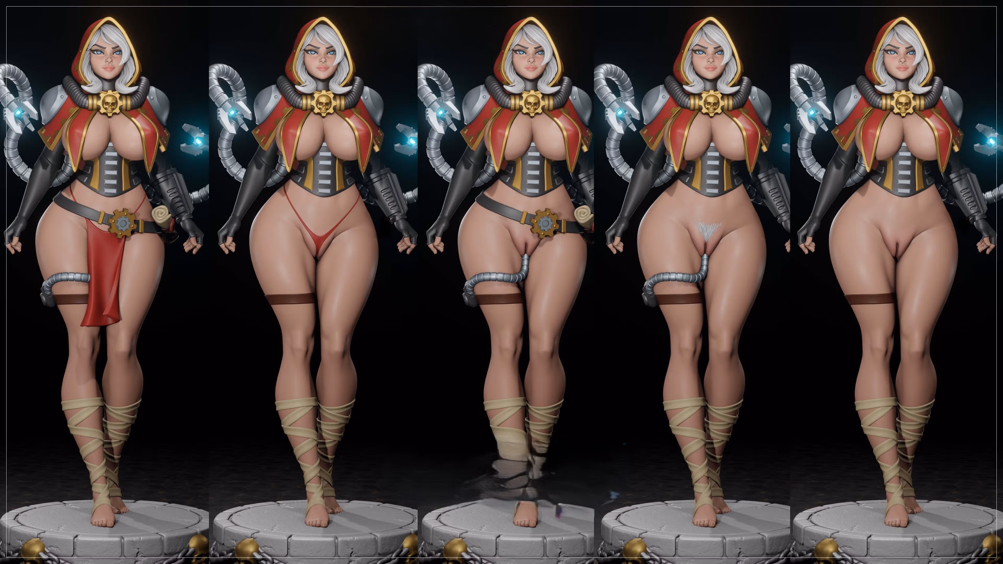 Female Tech Priest Statue | 40k Fan Art by Digital Dark SFW,NSFW,Futa futa statue,3d printed,nsfw statue,Female Tech Priest Statue,3d printed figure,3d printed,Warhammer 40k Statue,futa figurines,futanari figurines,futanari statue