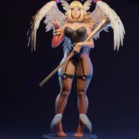 Anaita Angel Statue | Original Fan Art by E.S Monster SFW,NSFW 3d printed statue,3d printed,Anaita Angel statue,nsfw statue,3d printed figure