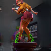 Statua Velma Dinkley | Scooby-Doo Fan art di 3Dmoonn SFW,NSFW 3d printed,3d printed statue,Velma Dinkley Statue,Scooby-Doo statue,nsfw statue