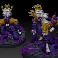 Renamon Corruption Furry Statue | Digimon Fan Art by MorganMorningstar SFW,NSFW,Futa 3d printed statue,3d printed,3d printed figure,DigimonStatue,Renamon Statue,futa statue,futa figurines,futanari figurines,futanari statue,nsfw statue,furry statue
