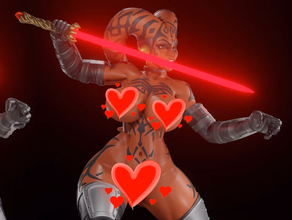 Darth Talon Statue | Star Wars Fan Art by Digital Dark SFW,NSFW,Futa 3d printed statue,3d printed,nsfw statue,futa statue,3d printed figure,Darth Talon Statue,Star Wars Statue,futa figurines,futanari figurines,futanari statue