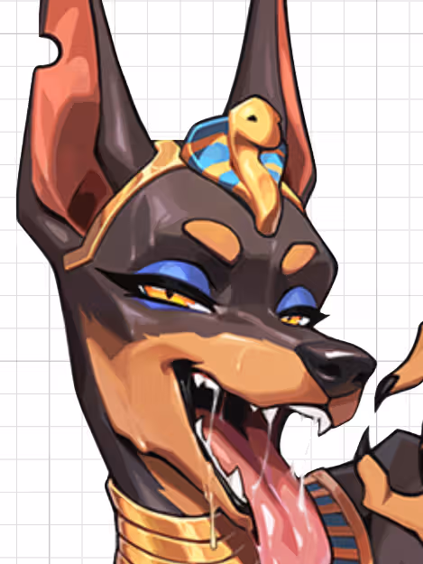 Egyptian Domberman Furry Futa Sticker | Anime Futanari Stickers Ecchi Cartoon Futa futanari sticker,Furry Girl stickers,futa sticker,Egyptian Domberman sticker,nsfw sticker