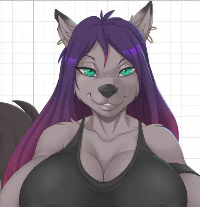 Wolf Fighter Girl Furry Sticker | Original Vinyl Sticker SFW,NSFW,Futa furry sticker,nsfw sticker,futanari sticker,Wolf Fighter Girl sticker,original sticker,futa sticker