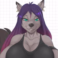 Wolf Fighter Girl Furry Sticker | Original Vinyl Sticker SFW,NSFW,Futa furry sticker,nsfw sticker,futanari sticker,Wolf Fighter Girl sticker,original sticker,futa sticker