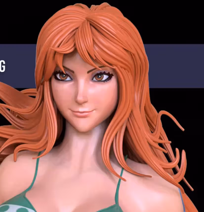 Nami Statue | One Piece Fan Art by OXO3D SFW,NSFW 3d printed,3d printed statue,3d printed figure,Nami Statue,One Piece statue,nsfw statue