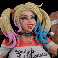 Harley Quinn Statue | DC Fan Art by Digital Dark SFW,NSFW,Futa 3d printed statue,3d printed,nsfw statue,3d printed figure,futa statue,Harley Quinn Statue,futa figurines,futanari figurines,futanari statue,dc statue