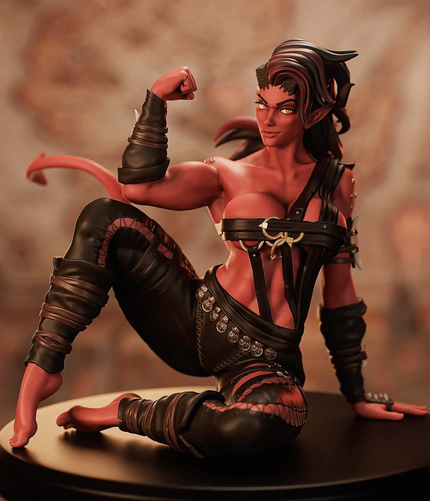 Karlach Statue | Baldur's Gate 3 Fanart von PEACHFIGURE SFW,NSFW 3d printed statue,3d printed,nsfw statue,3d printed figure,Baldur's Gate 3 statue,Karlach statue