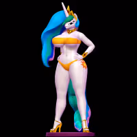 Statua Princess Celestia | My Little Pony Fan art di Nonotoys SFW,NSFW 3d printed statue,3d printed,3d printed figure,nsfw statue,My Little Pony statue,Princess Celestia statue,furry statue