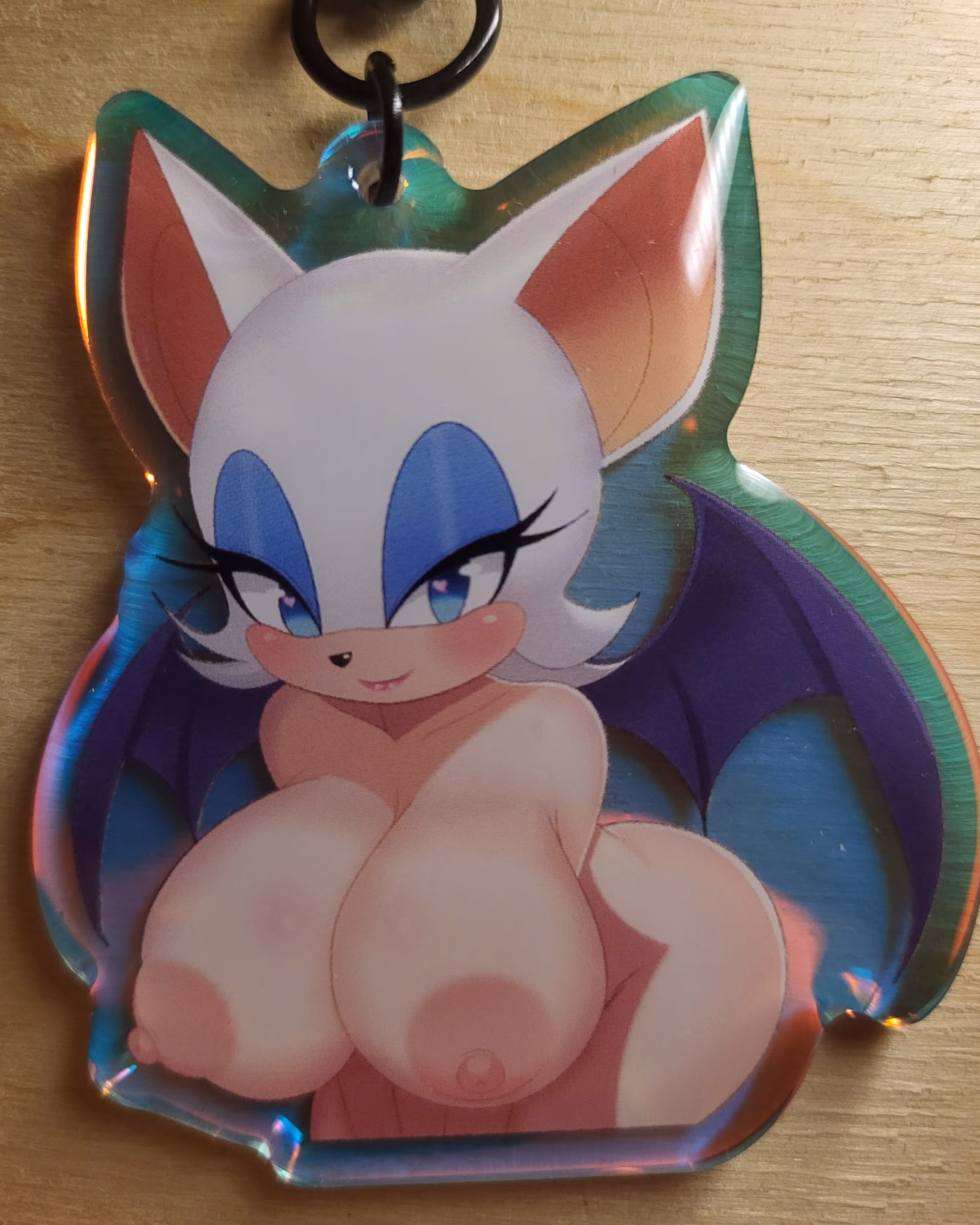 Rouge The Bat Bikini Furry Girl Keychain | Sonic the Hedgehog Acrylic Keychain NSFW Sonic the Hedgehog Keychain,Rouge The Bat Keychain,furry keychain,nsfw keychain
