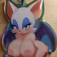 Rouge The Bat Bikini Furry Girl Keychain | Sonic the Hedgehog Acrylic Keychain NSFW Sonic the Hedgehog Keychain,Rouge The Bat Keychain,furry keychain,nsfw keychain