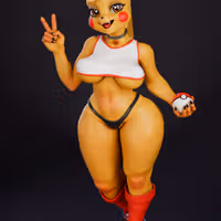 Pikachu Statue | Pokemon Fan Art by mowmaw NSFW,Futa 3d printed,Pikachu Statue,futa statue,pokemon statue,furry statue,nsfw statue,futa figurines,futanari figurines,futanari statue