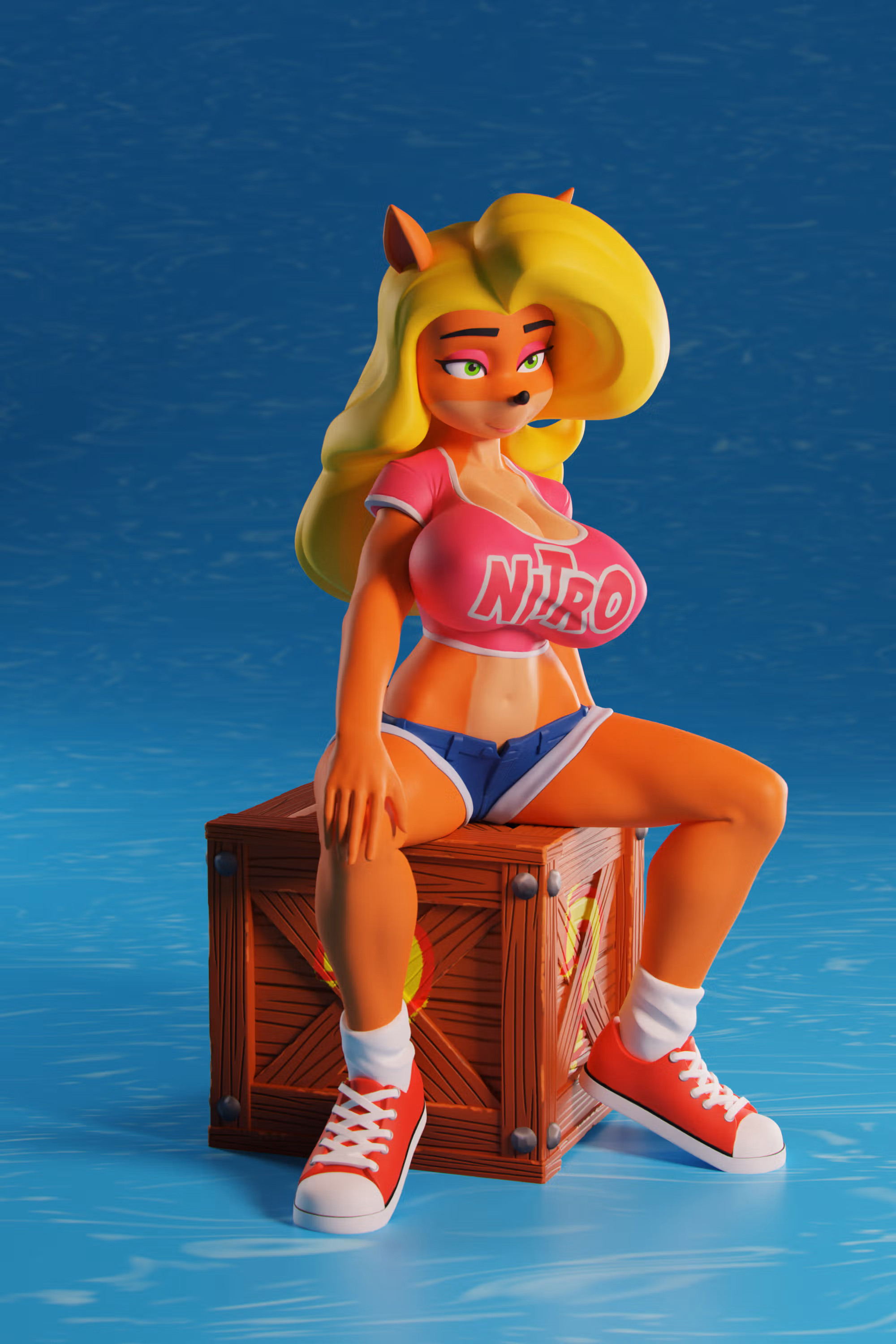 Tawna Statue | Crash Bandicoot Fanart von PolyBitsArt SFW,NSFW 3d printed statue,3d printed,nsfw statue,3d printed figure,Tawna Statue,Crash Bandicoot statue