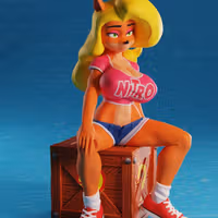 Tawna Statue | Crash Bandicoot Fanart von PolyBitsArt SFW,NSFW 3d printed statue,3d printed,nsfw statue,3d printed figure,Tawna Statue,Crash Bandicoot statue