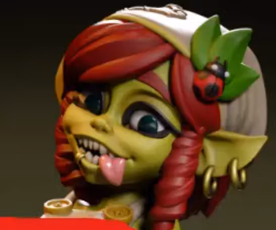 Campfire Goblin Girl Miniature | DnD Fan Art by Jigglystix NSFW 3d printed,miniature,dnd miniature,Campfire Goblin Girl,3d printed miniature,nsfw miniature