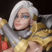 Sister of Battle Statue | 40k Fanart von Digital Dark SFW,NSFW,Futa 3d printed statue,3d printed,nsfw statue,futa statue,futa figurines,futanari figurines,futanari statue,3d printed figure,Sister of Battle Statue ,warhammer 40k statue
