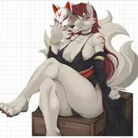 Autocollant Kitsune Wolfes Furry | Original Autocollant en vinyle SFW,NSFW,Futa furry sticker,nsfw sticker,futanari sticker,Kitsune Wolfes sticker,original sticker,futa sticker