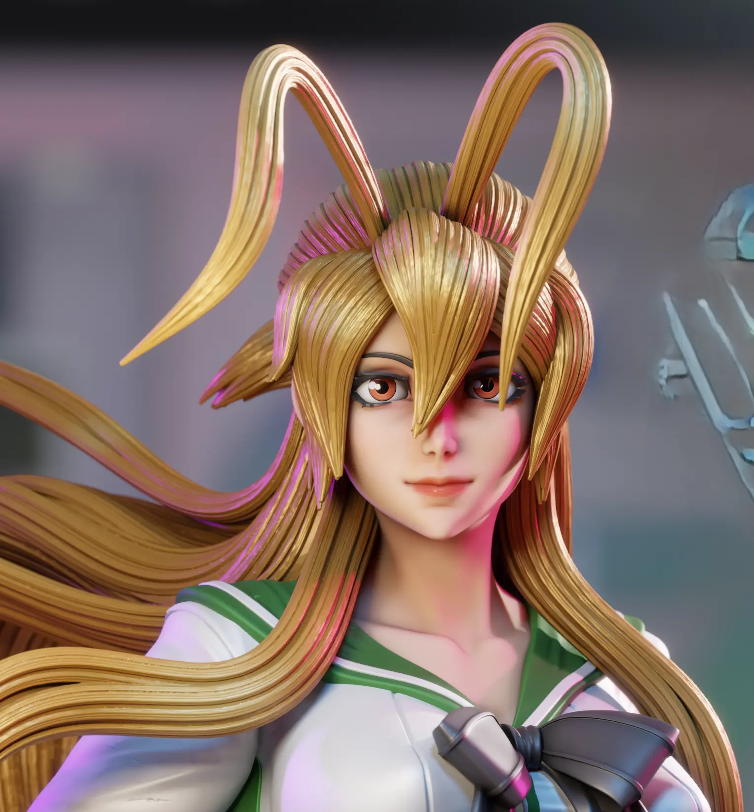 Rei Miyamoto Statue | Highschool of the Dead Fan Art by 3Dmoonn SFW,NSFW 3d printed,3d printed statue,Rei Miyamoto Statue,Highschool of the Dead statue,nsfw statue