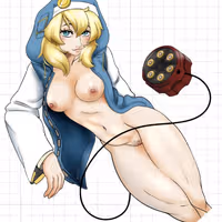 Autocollant Bridget Lounging | Guilty Gear Autocollant en vinyle NSFW,Futa stickers,Guilty Gear sticker,Bridget sticker,nsfw sticker,futanari sticker,futa sticker