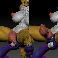 Renamon Corruption Furry Statue | Digimon Fan Art by MorganMorningstar SFW,NSFW,Futa 3d printed statue,3d printed,3d printed figure,DigimonStatue,Renamon Statue,futa statue,futa figurines,futanari figurines,futanari statue,nsfw statue,furry statue