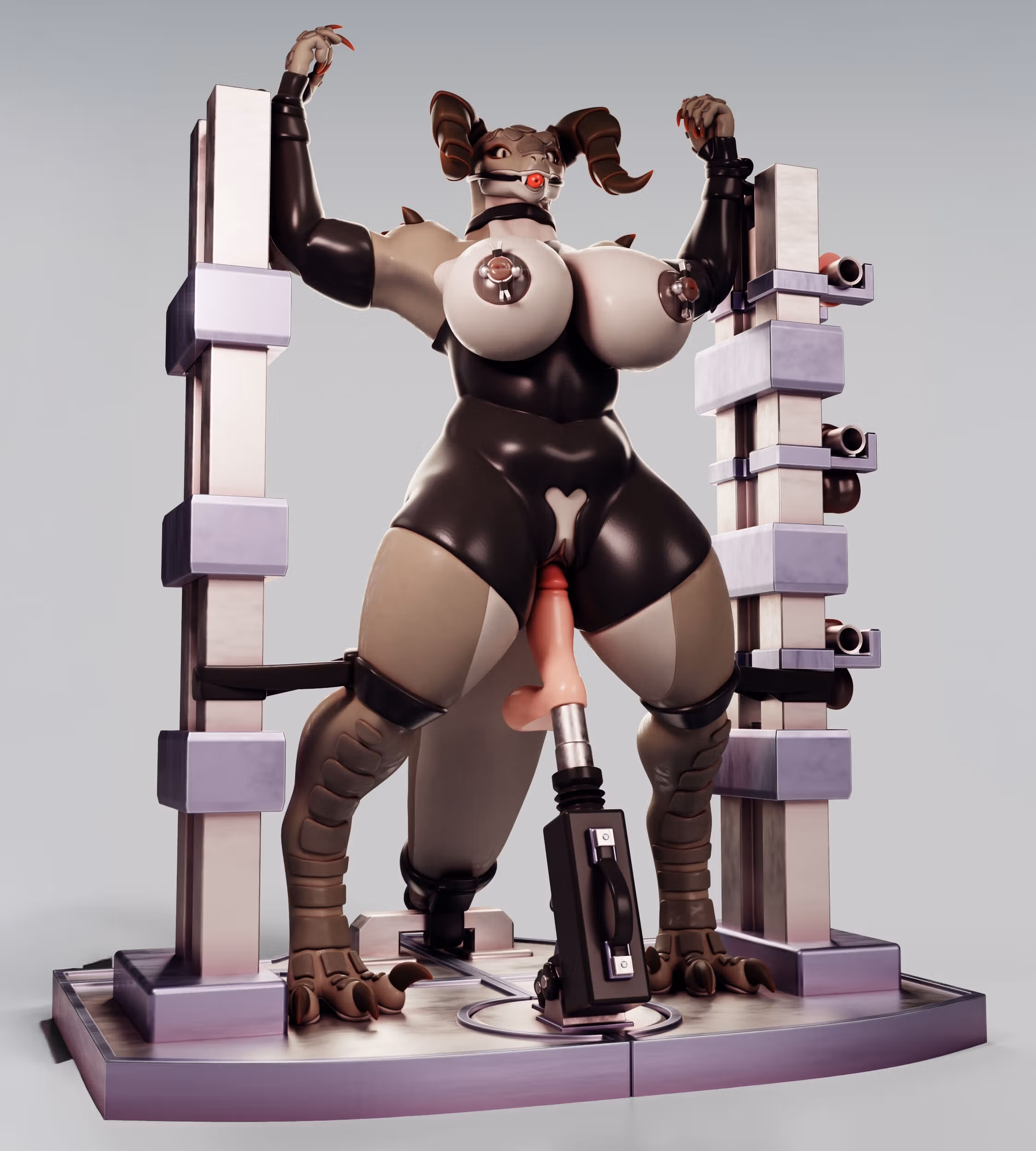 Statua Deathclaw Bondage Furry | Fallout Fan art di Gray World NSFW 3d printed statue,3d printed,Deathclaw Statue,Fallout statue,nsfw statue,3d printed figure,furry statue