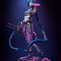 Jinx Statue | Arcane Fan Art by Nympha3D SFW,NSFW 3d printed statue,Jinx statue,3d printed figure,3d printed,Arcane statue,nsfw statue