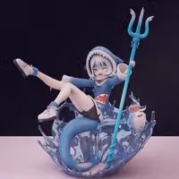 Gawr Gura Statue | Hololive Fan Art by Pink Studio SFW,NSFW 3d printed statue,nsfw statue,Gawr Gura Statue,Hololive Statue,sfw statue