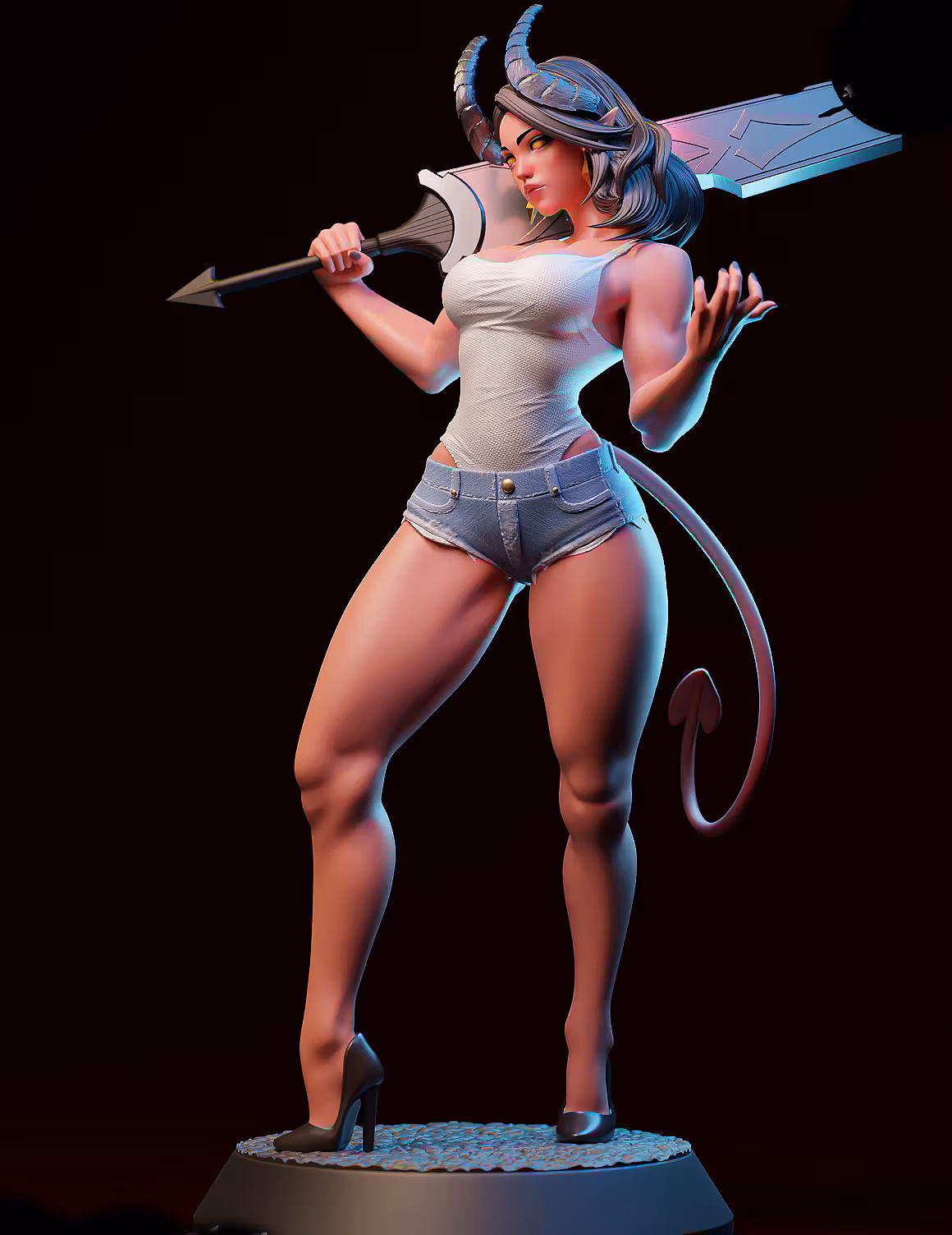 Statua Malevola | Dispatch Fan art di E.S Monster SFW,NSFW 3d printed,3d printed statue,3d printed figure,Malevola Statue ,nsfw statue,Dispatch statue 
