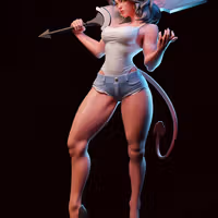 Statue Malevola | Dispatch Fan art par E.S Monster SFW,NSFW 3d printed,3d printed statue,3d printed figure,Malevola Statue ,nsfw statue,Dispatch statue