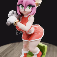 Amy Rose Statue | Sonic the Hedgehog Fan Art by Anyonensfw SFW,NSFW,Futa 3d printed,3d printed statue,nsfw statue,futa statue,Amy Rose Statue,Sonic the Hedgehog,futa figurines,futanari figurines,futanari statue,furry statue