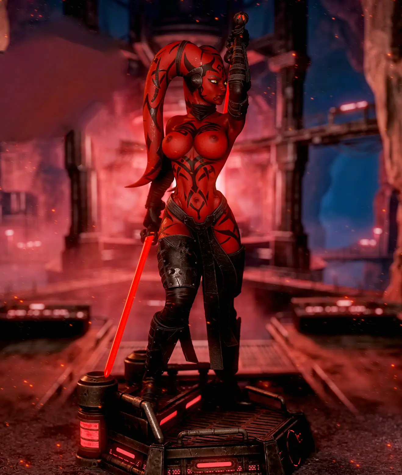 Darth Talon Statue | Star Wars Fanart von 3Dmoonn SFW,NSFW 3d printed,3d printed statue,Star Wars Statue,Darth Talon statue,3d printed figure,nsfw statue