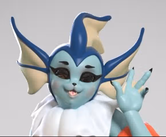 Vaporeon Eevee Statue | Pokemon Fan Art by Anyonensfw SFW,NSFW,Futa 3d printed,3d printed statue,nsfw statue,futa statue,furry statue,Vaporeon Statue,Pokémon Statue,futa figurines,futanari figurines,futanari statue
