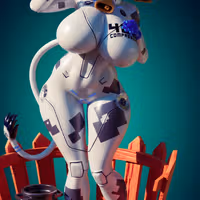 Cowbot Mecha Girl Furry Statue | Monster Girl Fanart von Officer Rhu SFW,NSFW 3d printed statue,3d printed,3d printed figure,Cowbot Mecha Girl Statue,Monster Girl Statue,nsfw statue,furry statue
