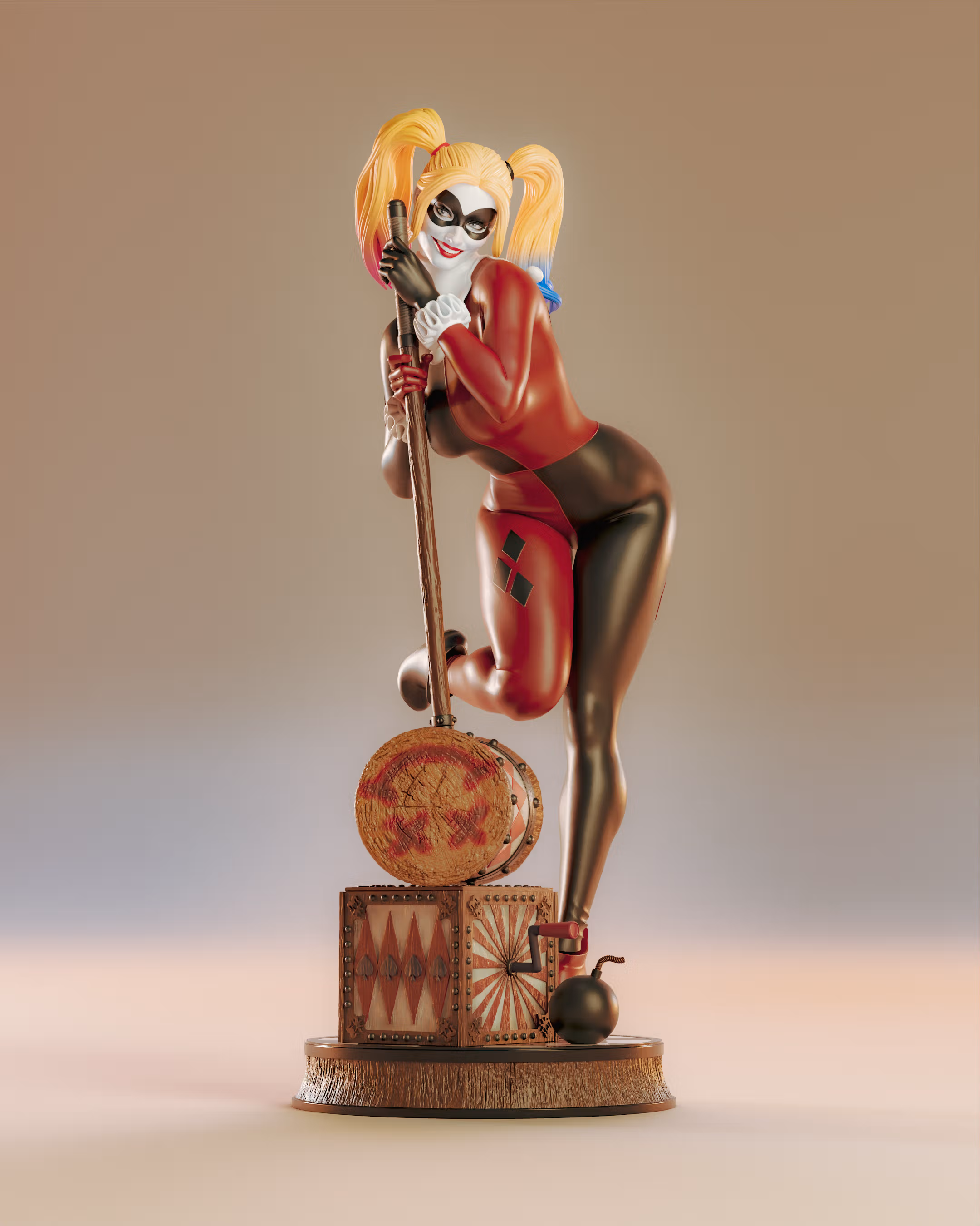 Estatua Harley Quinn | DC Fan art por Abe3D SFW 3d printed statue,sfw statue,harley quinn statue,3d printed figure,3d printed,DC Statue