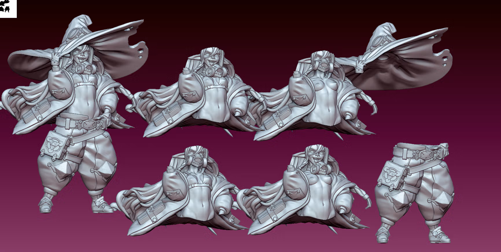 Goblin Witch Nimue Miniature | DnD Fan Art by Gaz Minis SFW,NSFW 3d printed,miniature,dnd miniature,Goblin Witch Nimue,3d printed miniature,nsfw miniature