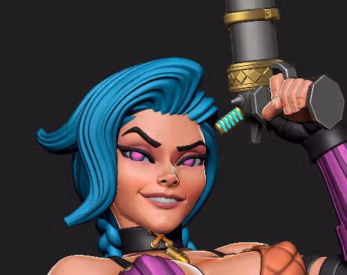 Jinx Statue | League of Legends Fan Art by Digital Dark SFW,NSFW,Futa 3d printed statue,3d printed,nsfw statue,3d printed figure,Jinx Statue,League of Legends Statue,futa statue,futa figurines,futanari figurines,futanari statue