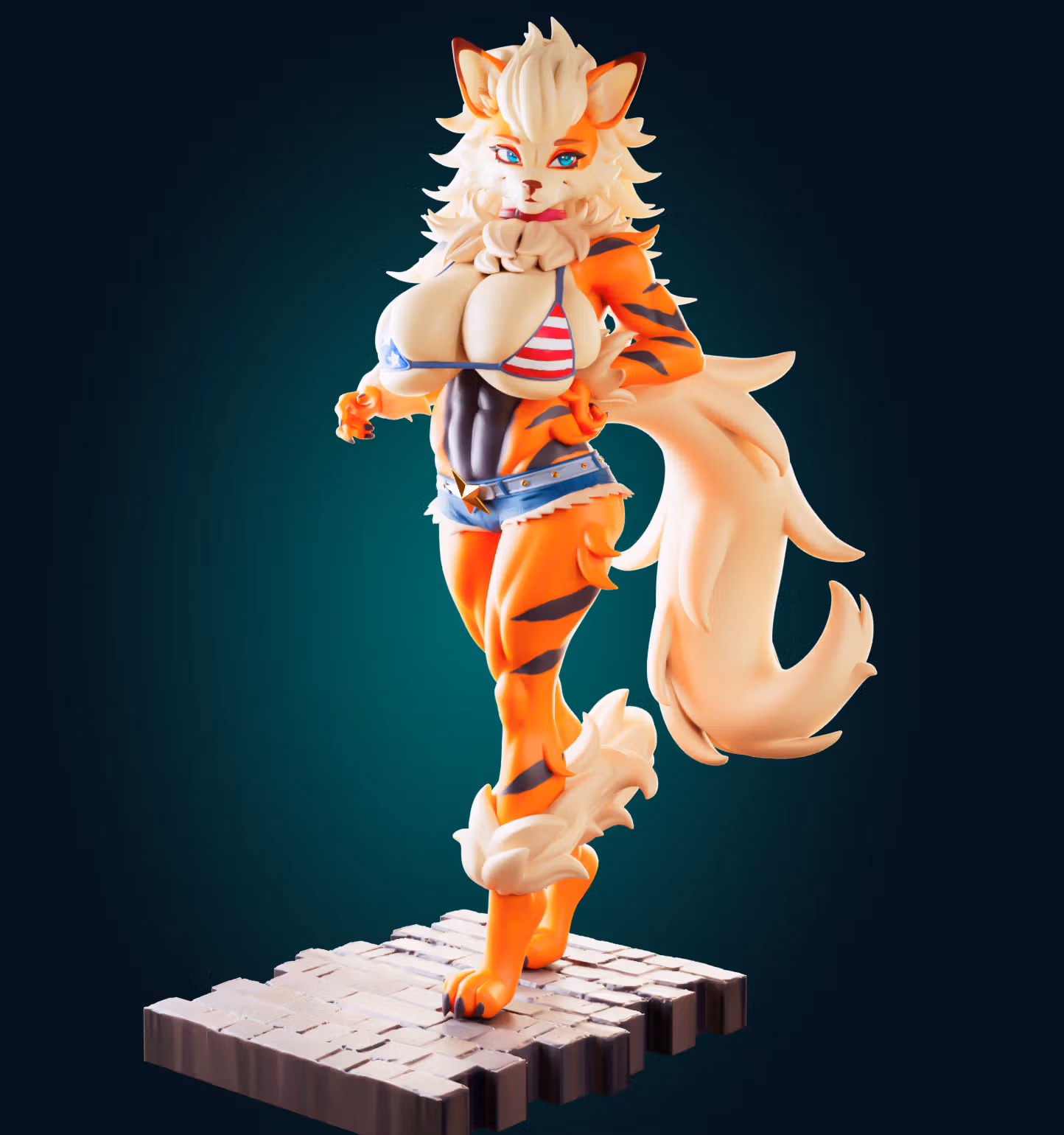 Statue Arcanine | Pokémon Fan art par Officer Rhu SFW,NSFW,Futa 3d printed statue,3d printed,3d printed figure,Arcanine Statue,Pokemon Statue,futa statue,futa figurines,futanari figurines,futanari statue,furry statue
