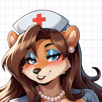 Nurse Bear furry girl NSFW Sticker | Anime NSFW Stickers Ecchi Cartoon NSFW furry sticker,stickers,nsfw sticker,Nurse Bear sticker,furry girl sticker