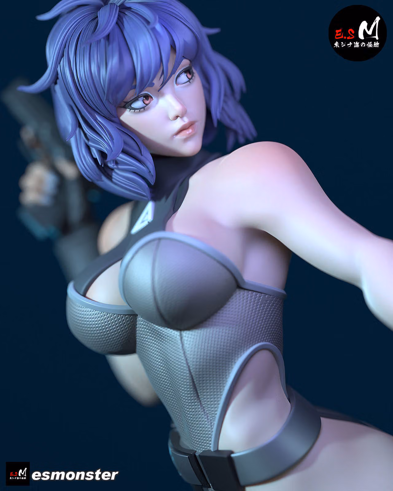 Motoko Kusanagi Statue | Ghost in the Shell Fan Art by E.S Monster SFW,NSFW 3d printed statue,3d printed,nsfw statue,3d printed figure,Motoko Kusanagi Statue,Ghost in the Shell Statue