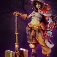 Morigan the Goblin mechanic Miniature | DnD Fan Art by Gaz Minis SFW,NSFW 3d printed,miniature,dnd miniature,Morigan the Goblin mechanic,3d printed miniature