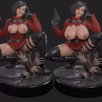 Statua Ada Wong | Resident Evil Fan art di Digital Dark SFW,NSFW,Futa 3d printed statue,3d printed,nsfw statue,futa statue,Resident Evil Statue,Ada Wong Statue,futa figurines,futanari figurines,futanari statue