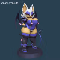 Rouge Statue | Sonic the Hedgehog Fanart von GeneralButa SFW,NSFW 3d printed statue,3d printed,nsfw statue,Rouge Statue,3d printed figure,Sonic the Hedgehog