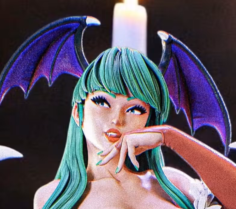 Morrigan Aensland Statue | Darkstalkers Fan Art by PEACHFIGURE SFW,NSFW 3d printed statue,3d printed,Morrigan Aensland Statue,nsfw statue,3d printed figure,Darkstalkers